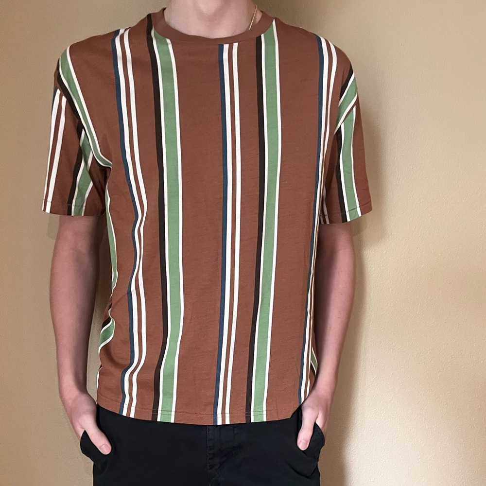 BROWN MULTICOLORED SHIRT